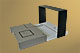  170 x 250 x 65 mm | Schuber handbezogen als Deckel für Kasten mit Verschluß-Rahmen | geprägte Linien als optische Verbindung zwischen aufgeklapptem Kasten + Schuber
